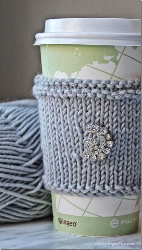 Knitted cup cozy pattern free