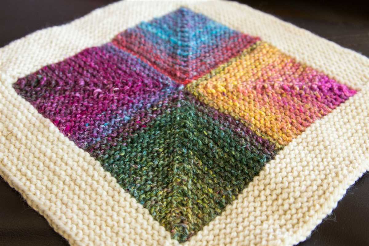 Knitted dishcloth patterns for variegated yarn