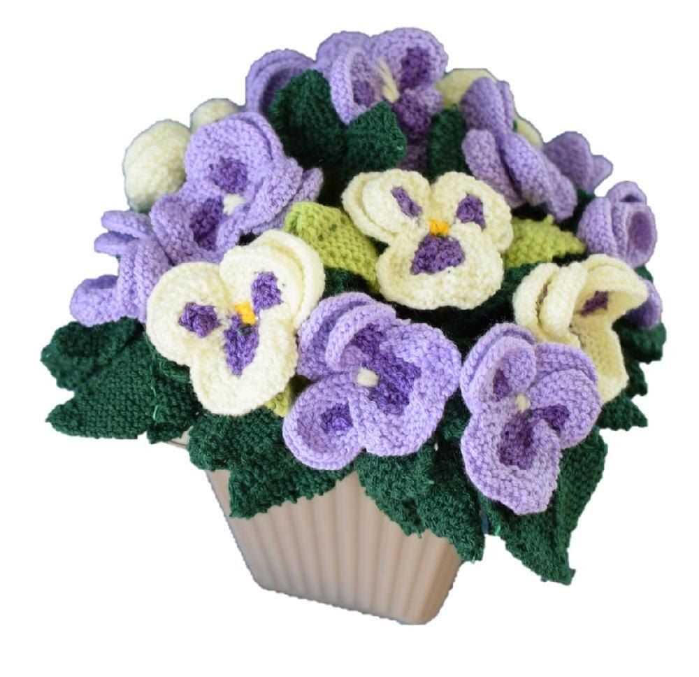 Knitted flower pattern free