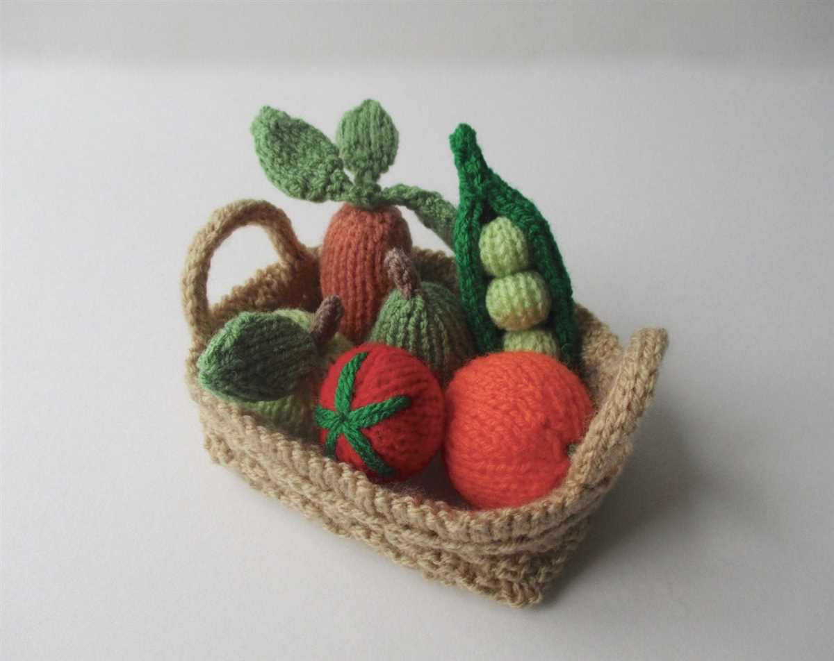 Knitted fruit and veg patterns