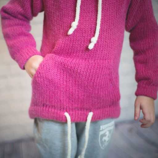 Knitted hoodie pattern women's