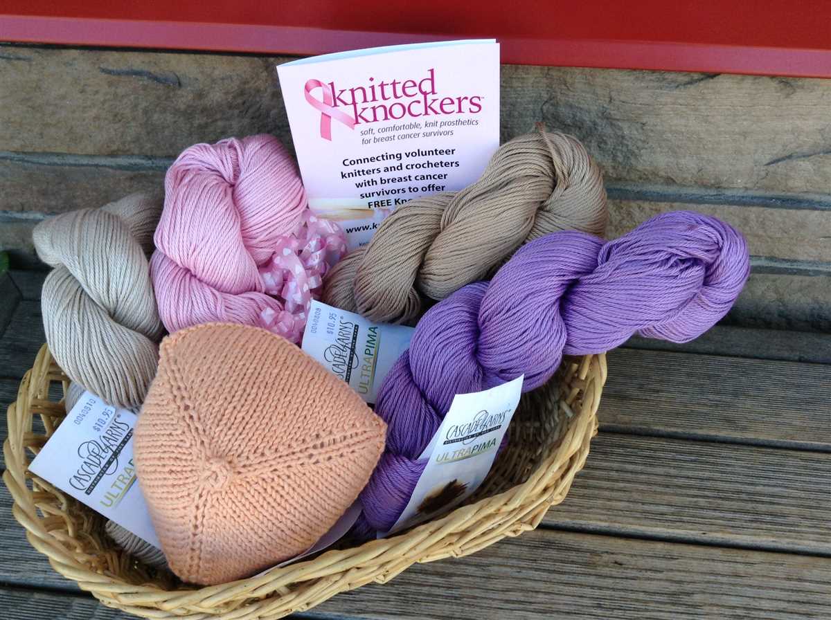 Knitted knockers bottom up pattern