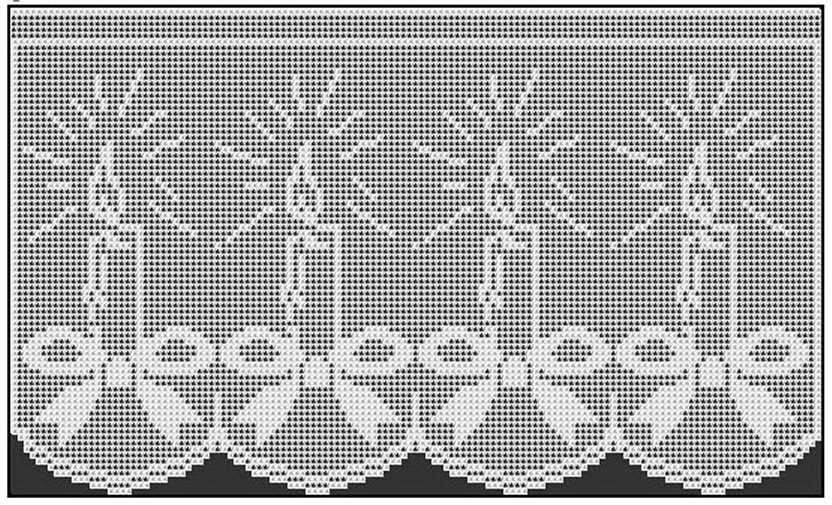 Knitted lace curtain patterns