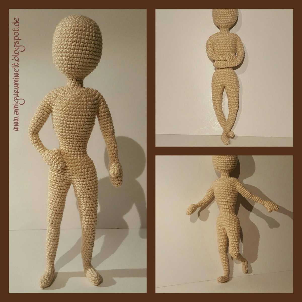 Knitted man doll pattern