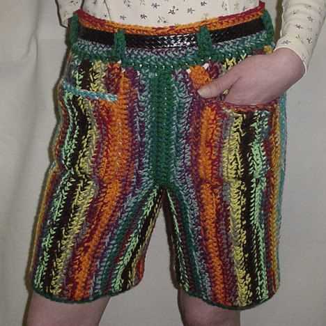 Knitted mens shorts pattern