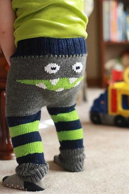Knitted monster pants free pattern