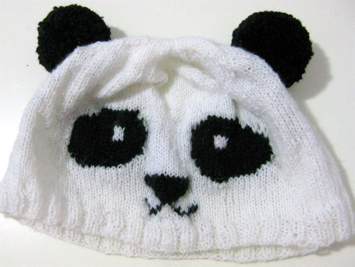 Knitted panda hat pattern free