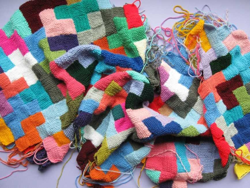 Knitted patchwork blanket patterns free