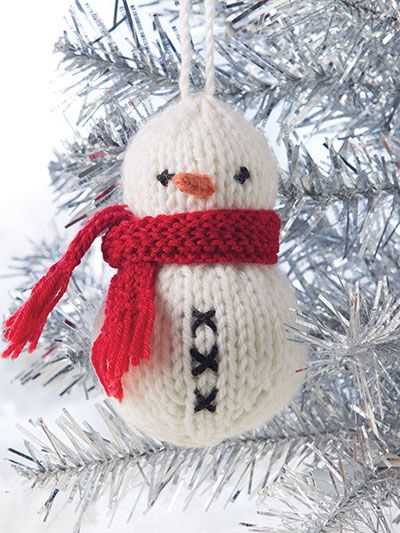 Knitted snowman ornament patterns