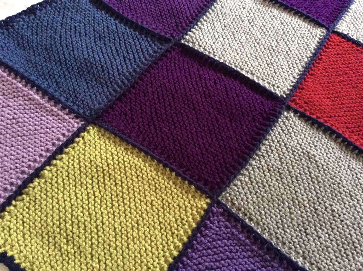 Knitted squares blanket pattern free