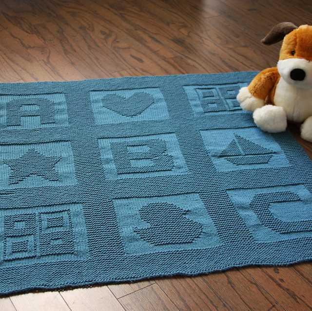 Knitted star blanket pattern