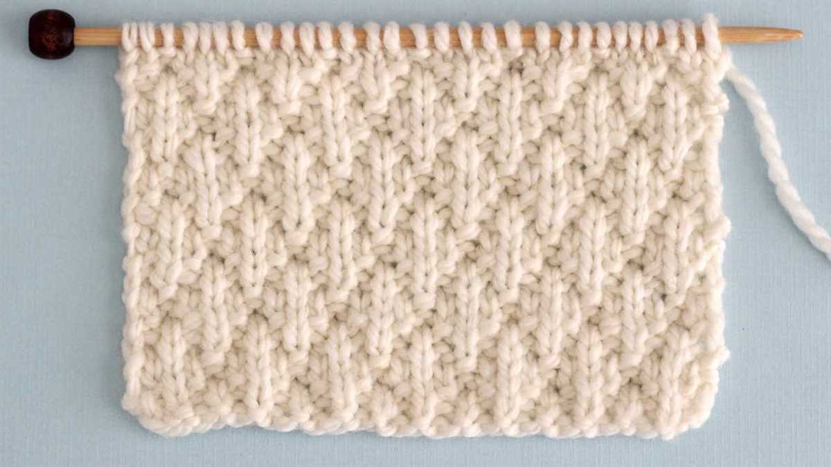 Knitted stitches patterns