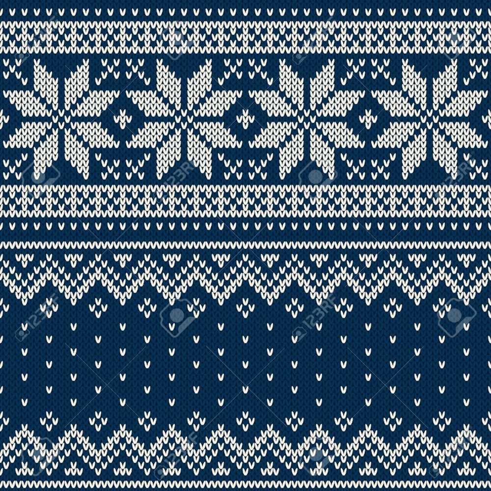 Knitted sweater ornament pattern