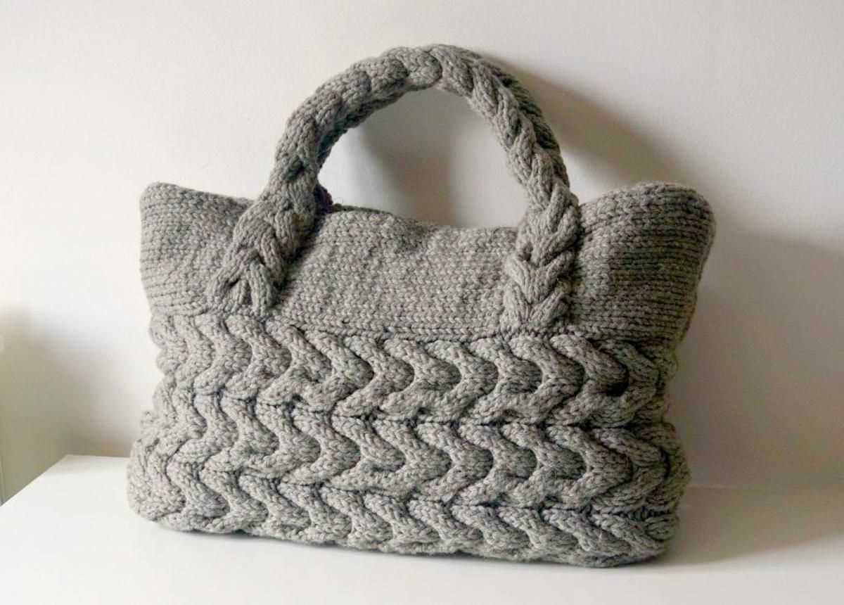 Knitted tote bag pattern free