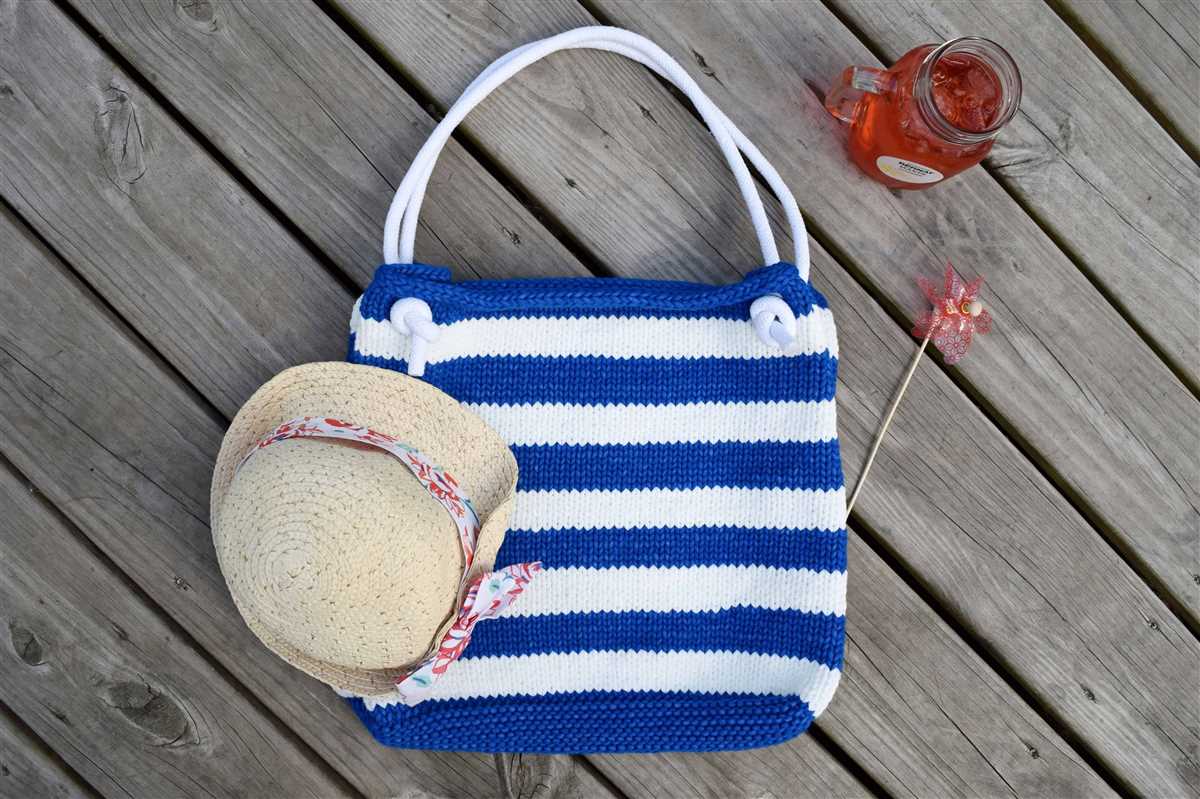 Knitted beach bag pattern