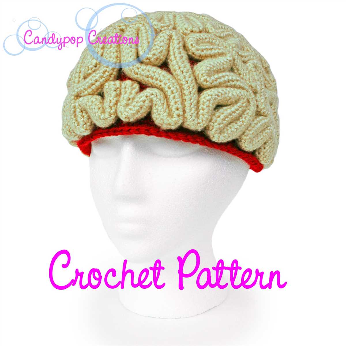 Knitted brain pattern