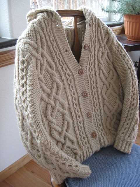 Knitted cardigan pattern