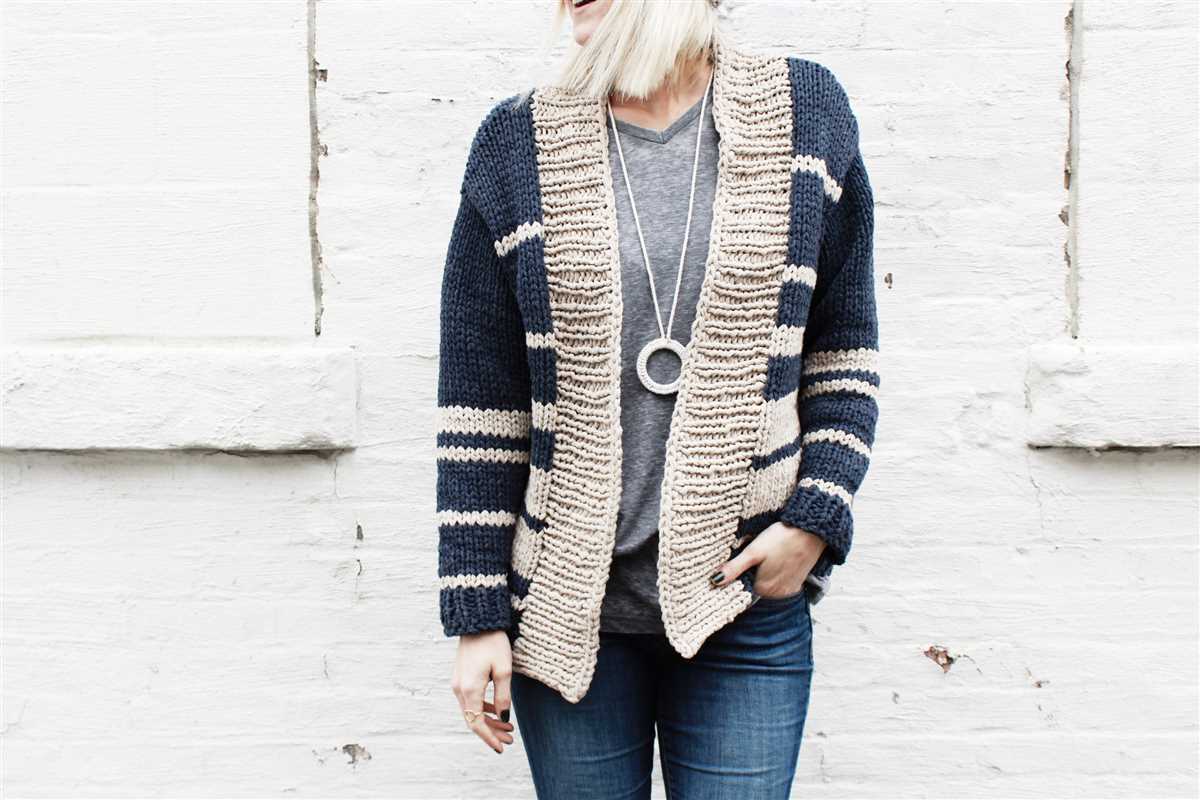 Knitted cardigan pattern