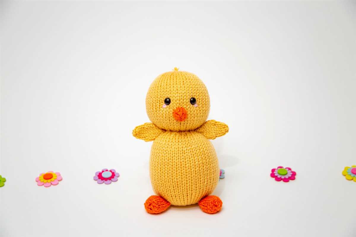 Knitted chick pattern