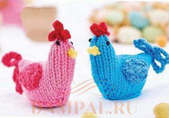 Knitted chick pattern