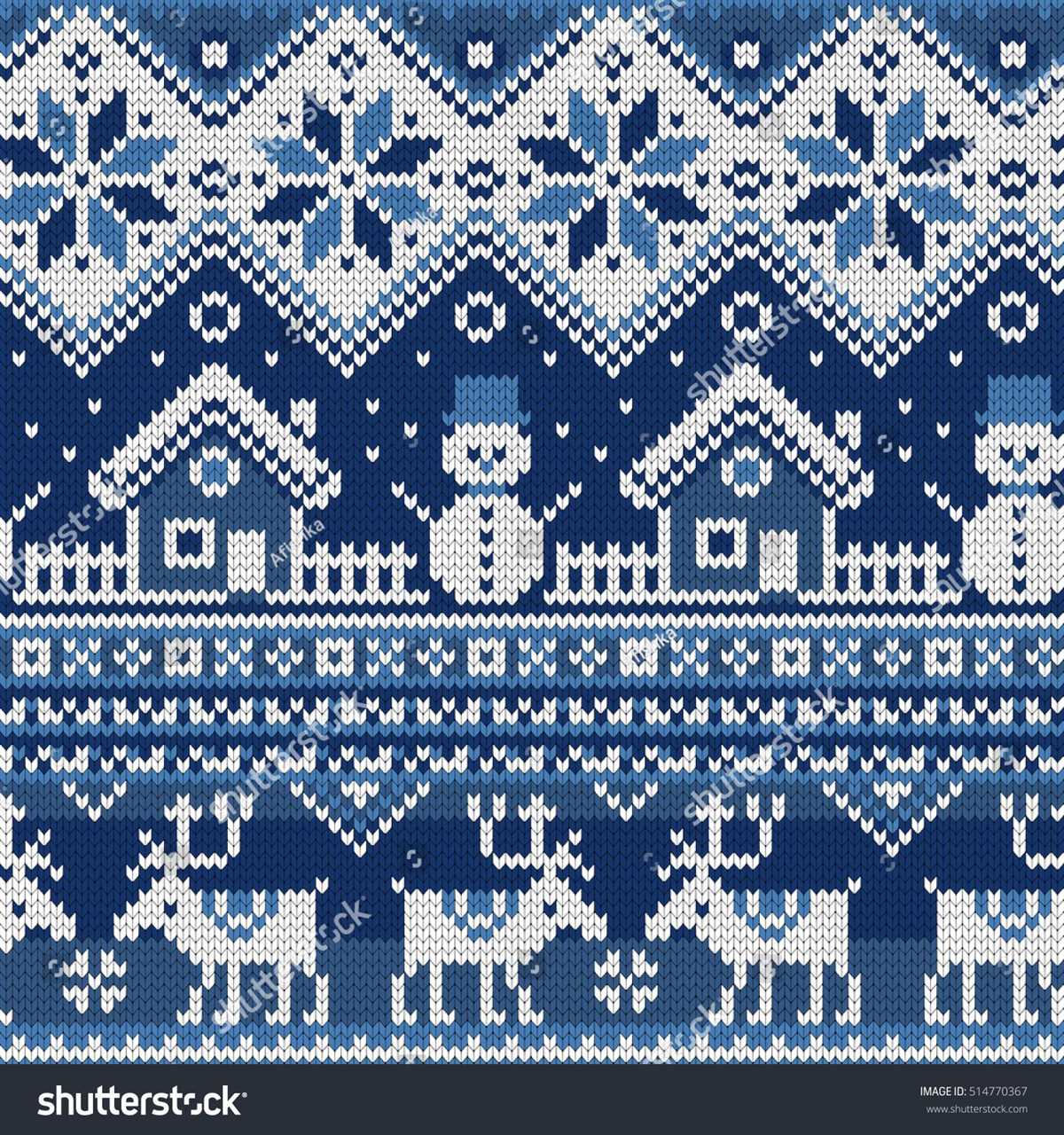 Knitted christmas ornament pattern
