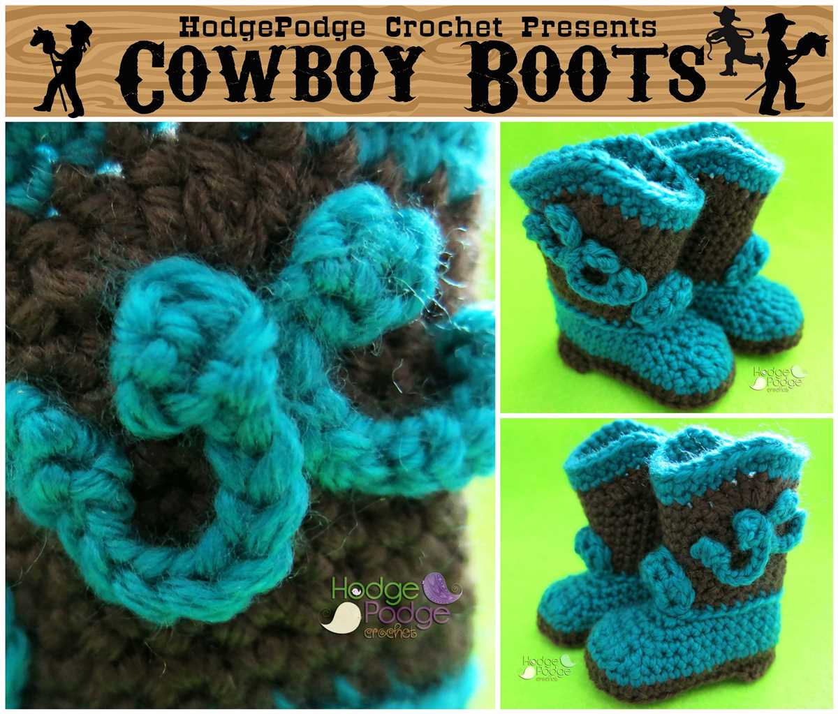 Knitted cowboy booties pattern free