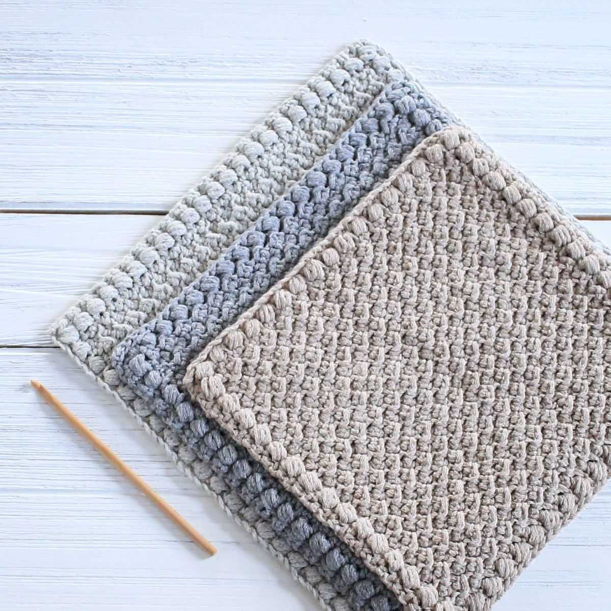 Knitted dish rag pattern