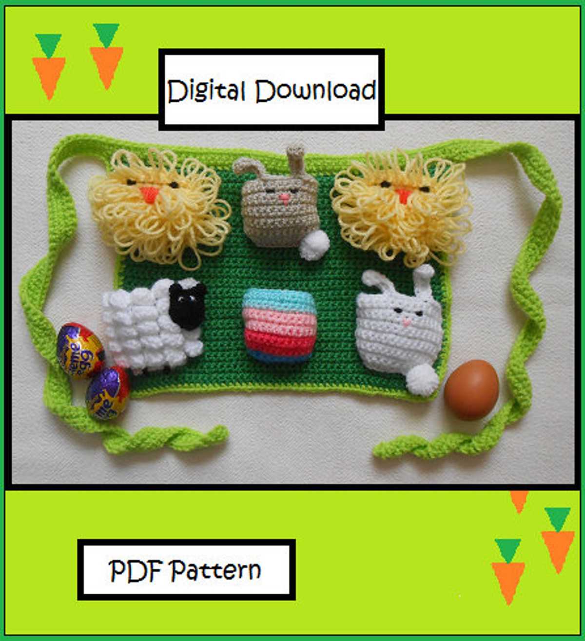 Knitted egg apron pattern