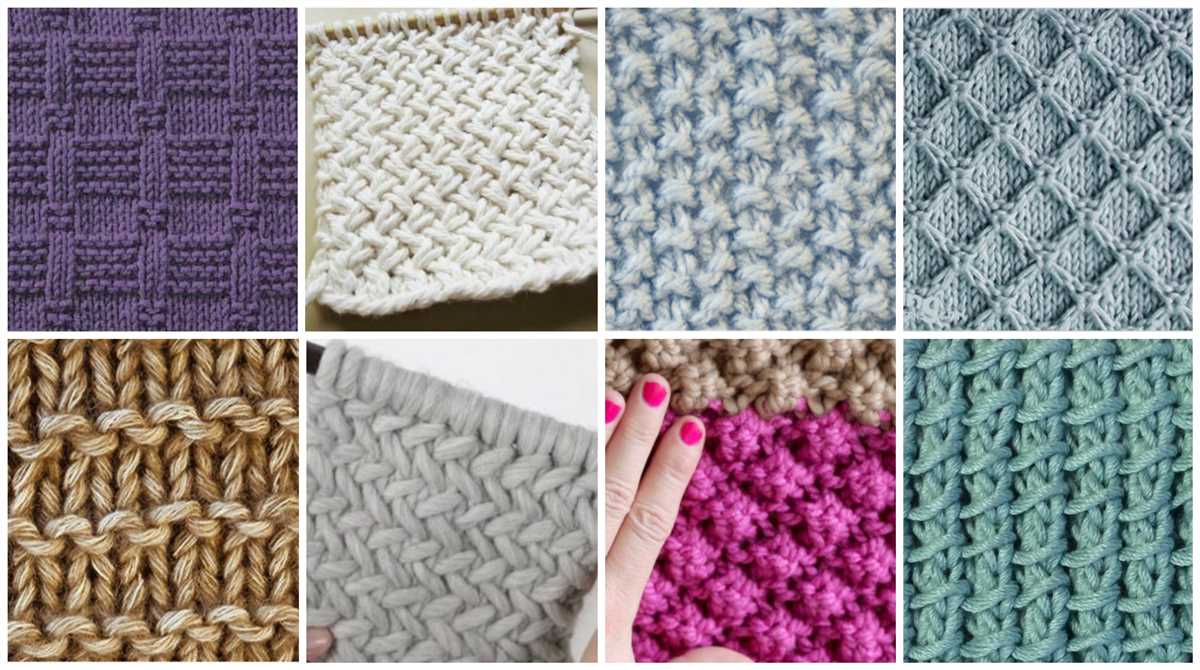 Knitted eyelet stitch patterns