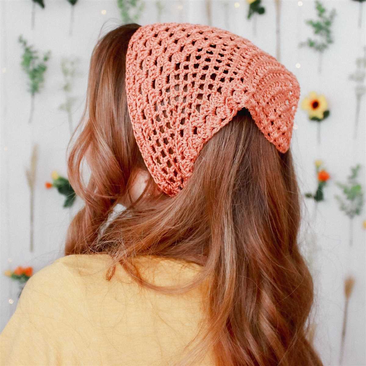 Knitted head bandana pattern
