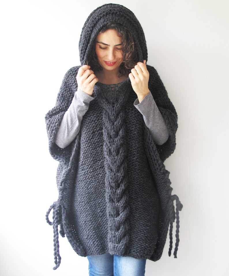 Knitted hooded cape pattern free