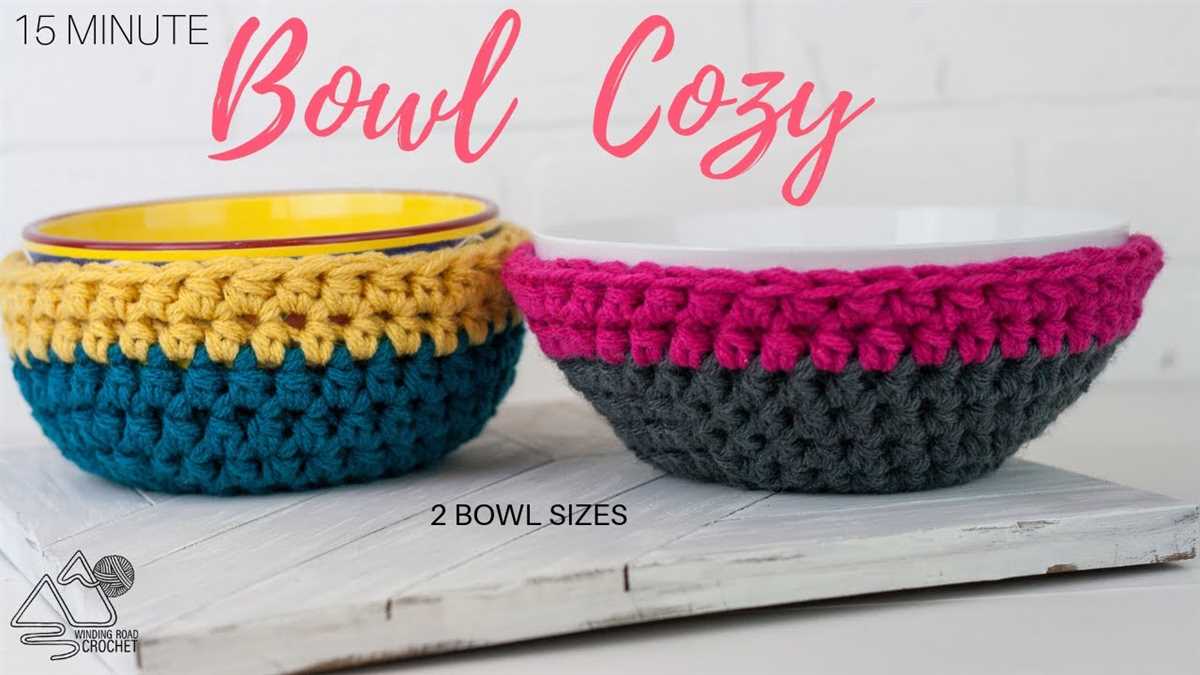 Knitted hot bowl holder pattern