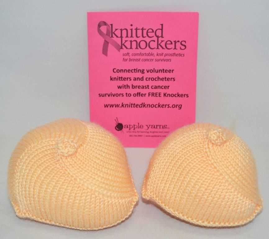 Knitted knockers bottom up pattern