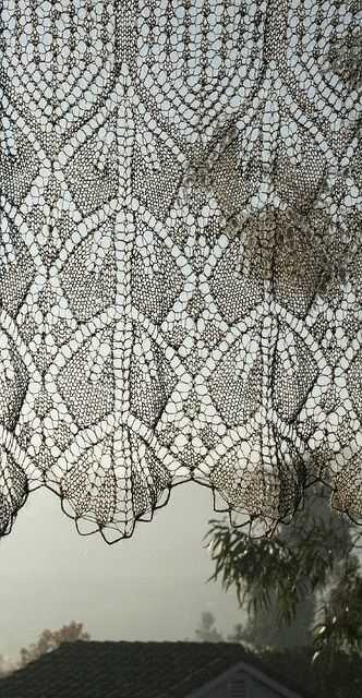 Knitted lace curtain patterns