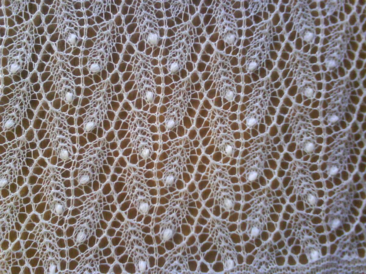 Knitted lace curtain patterns