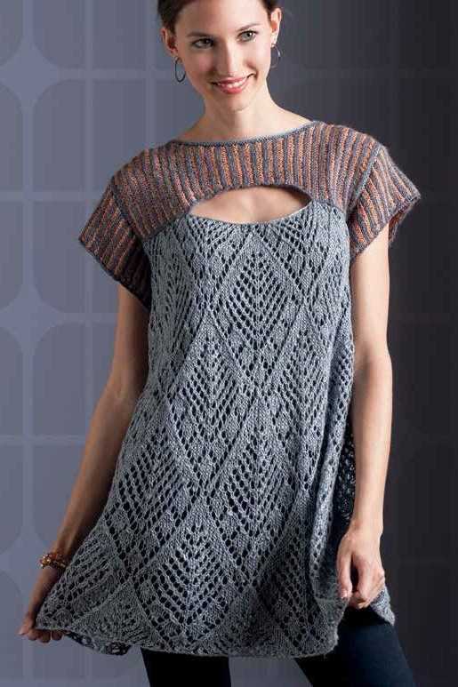 Knitted lace dress pattern