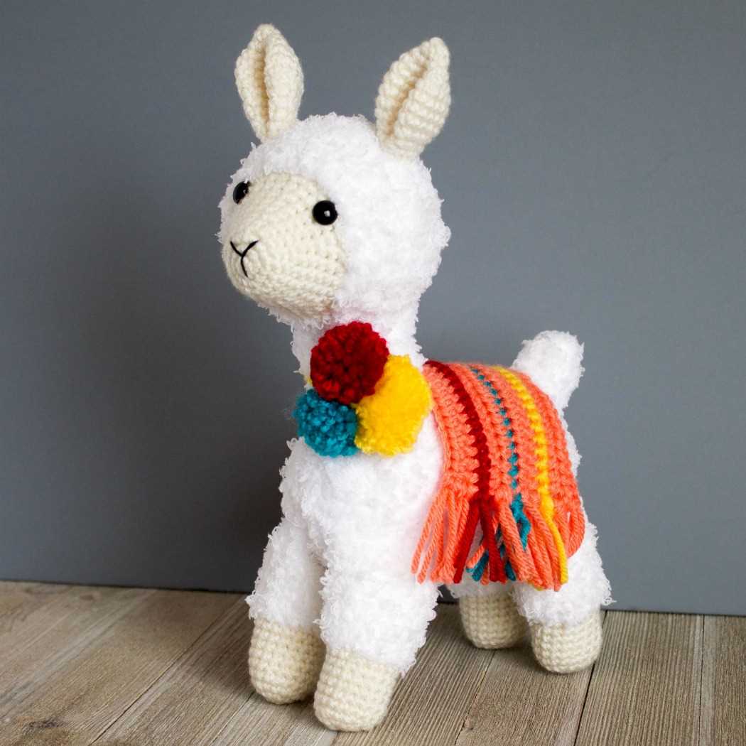 Knitted llama pattern