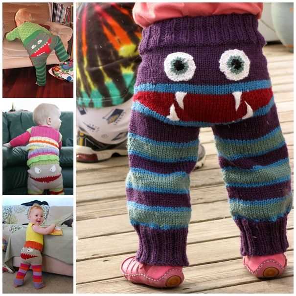 Knitted monster pants free pattern