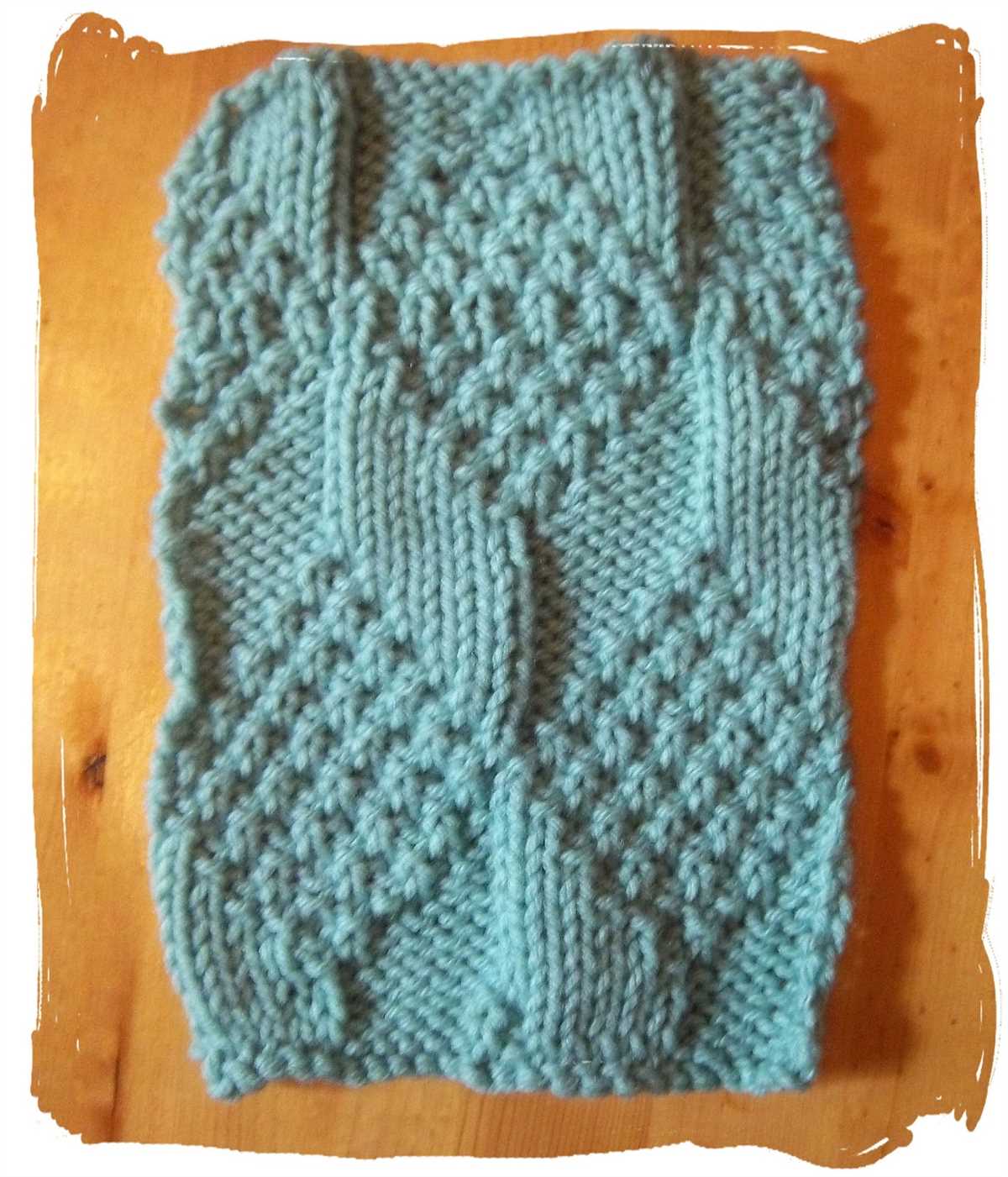 Knitted moss stitch dishcloth pattern