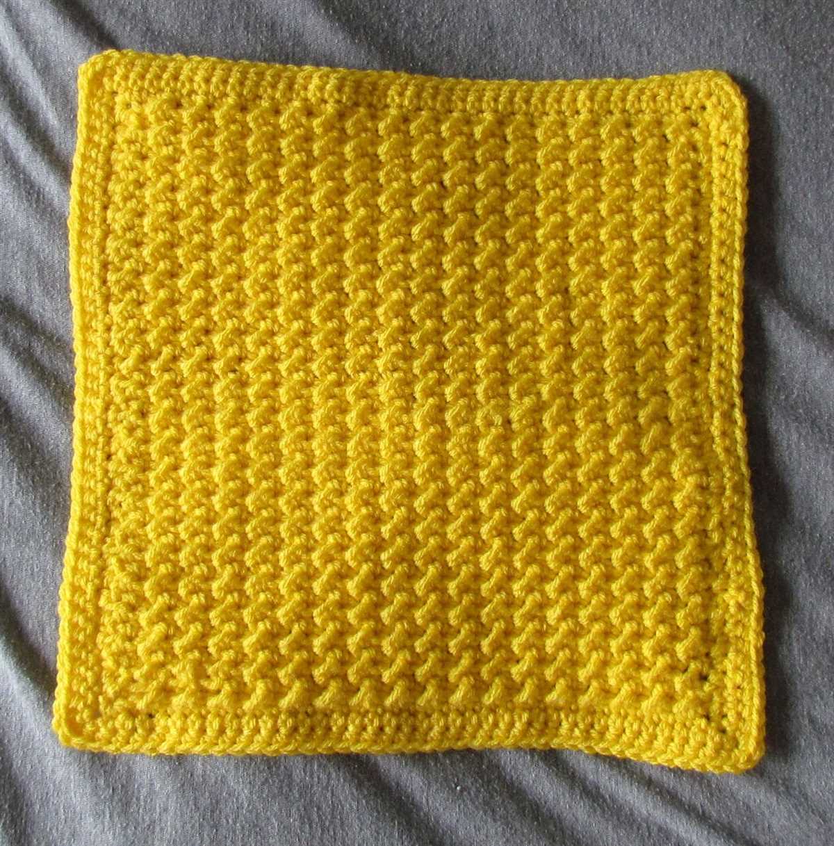 Knitted moss stitch dishcloth pattern