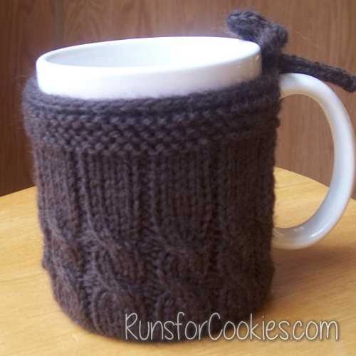 Knitted mug cosy pattern