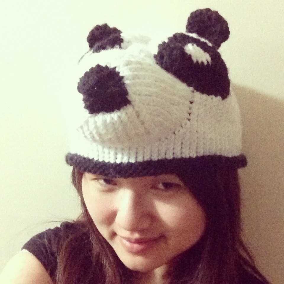 Knitted panda hat pattern free