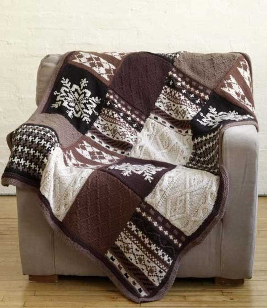 Knitted patchwork blanket patterns free
