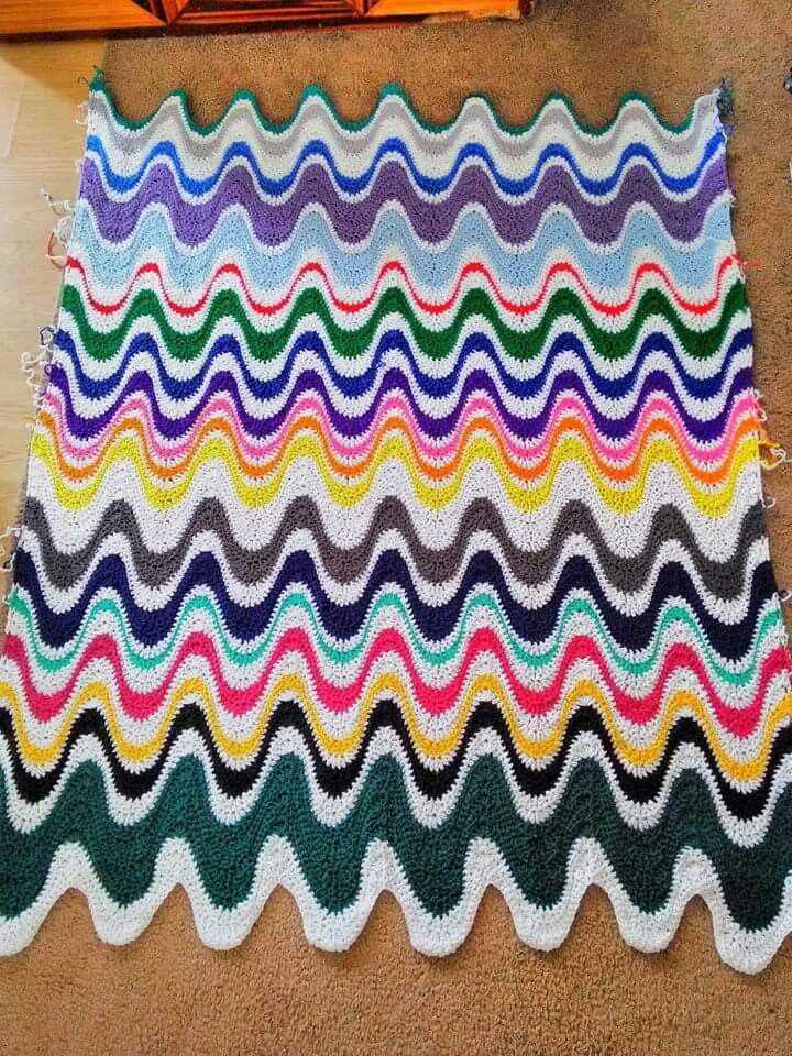 Knitted ripple pattern