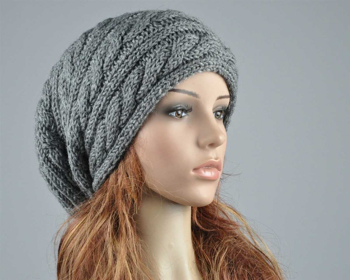 Knitted slouchy hat pattern free