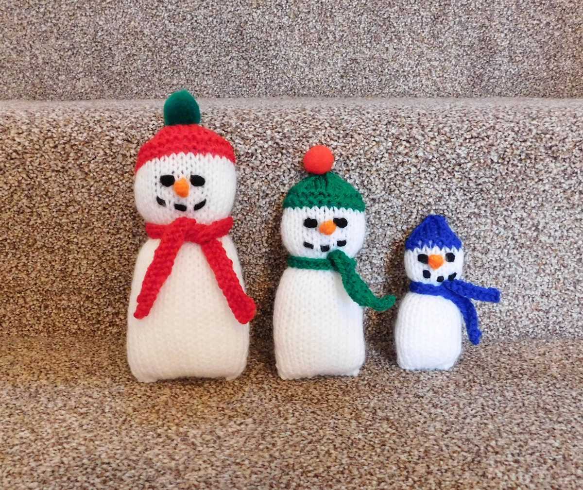Knitted snowman ornament patterns