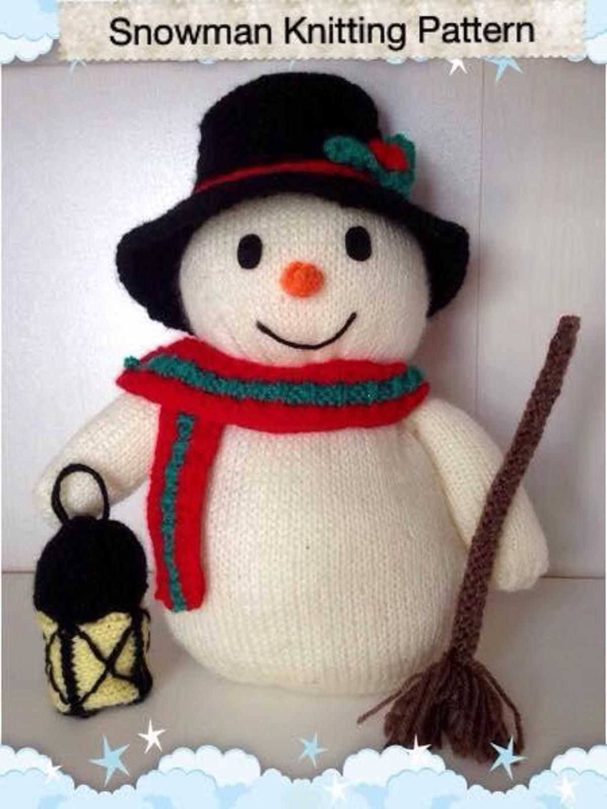 Knitted snowman pattern