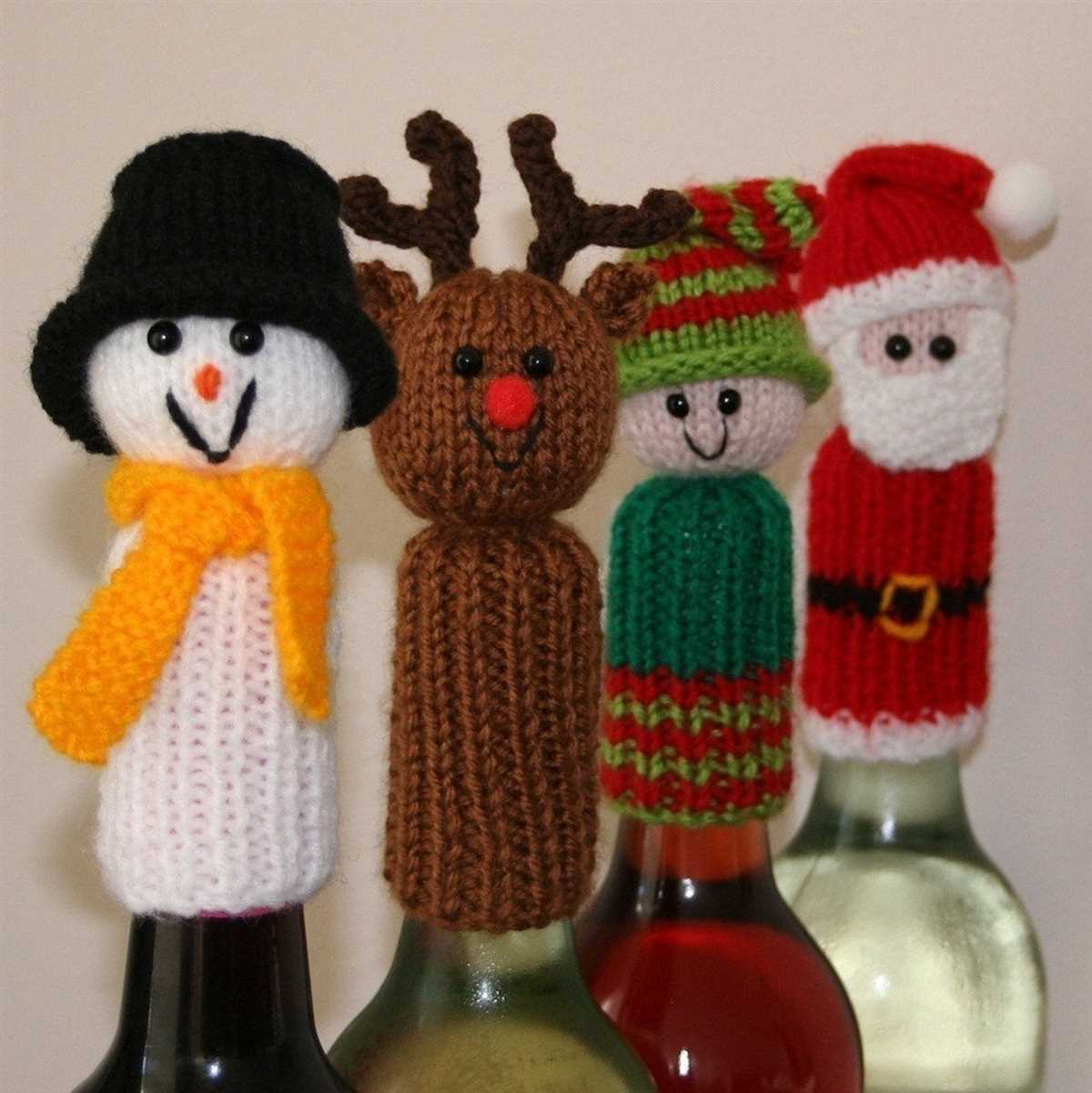 Knitted wine bottle toppers patterns