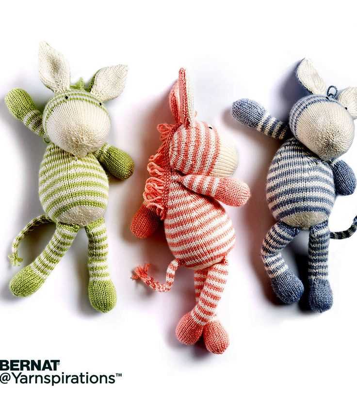 Knitted zebra toy pattern