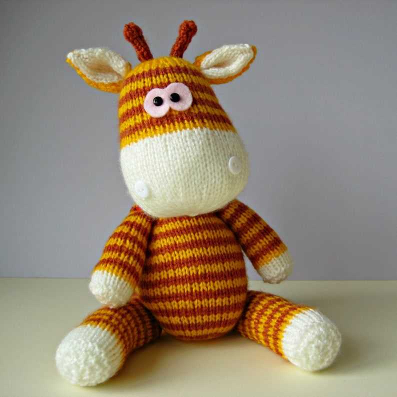 Knitted zebra toy pattern